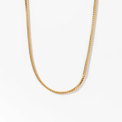 10K Italian Yellow Gold 1.2mm Square Franco Chain (18")