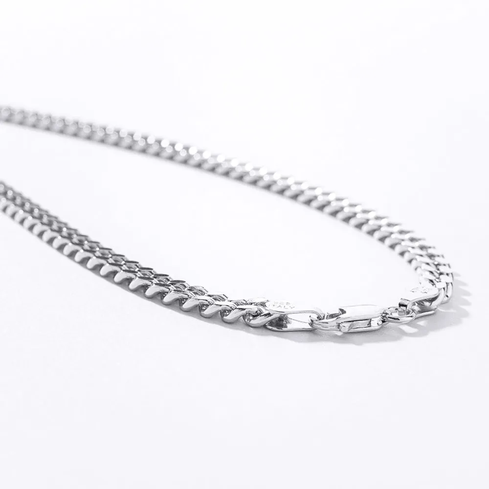 4.00mm Silver Curb Chain (22")