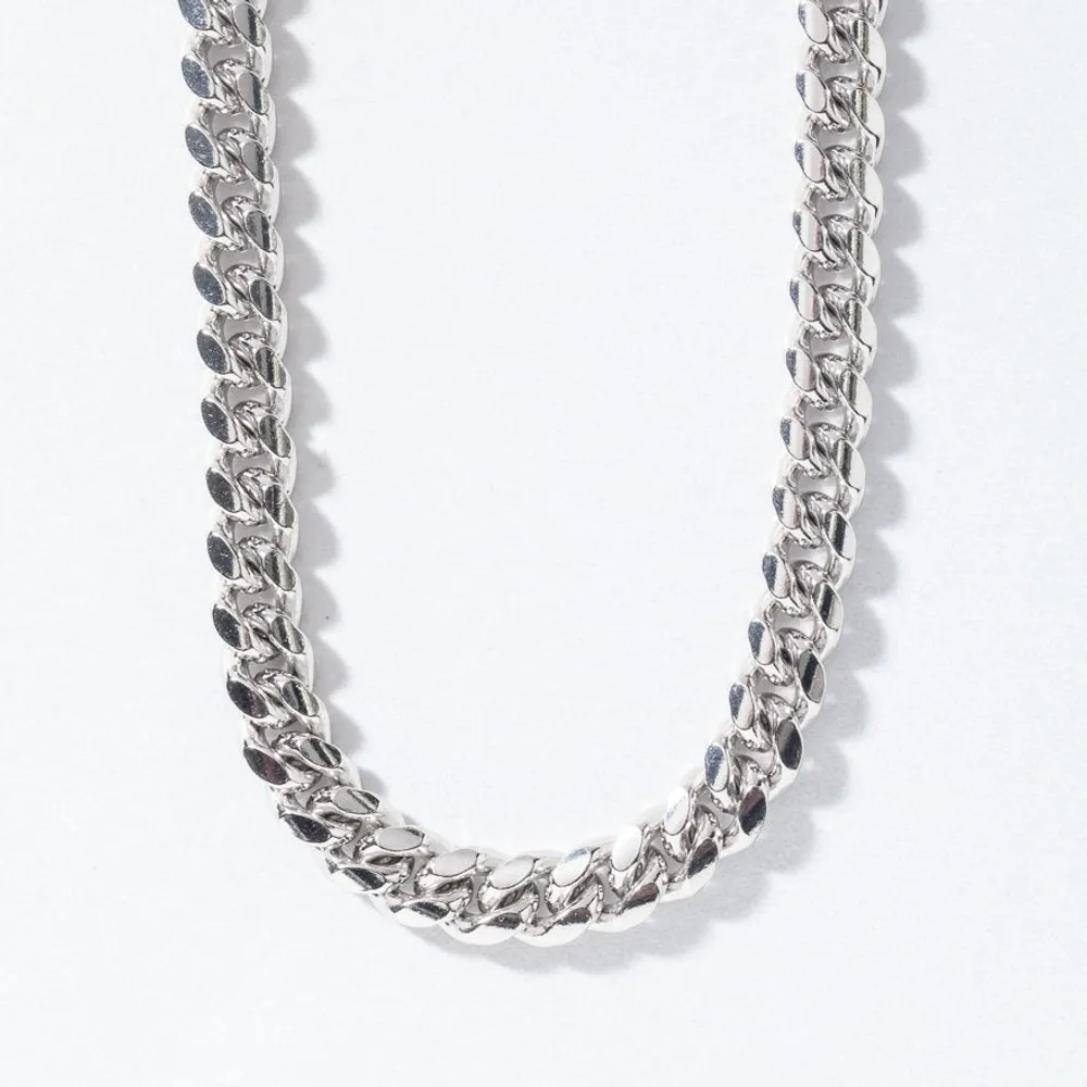 6mm Silver Cuban Chain (22")