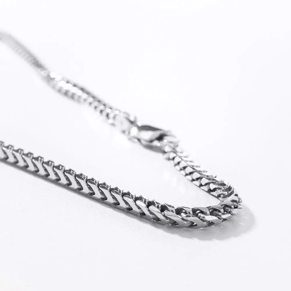 3mm Silver Square Franco Chain (22")