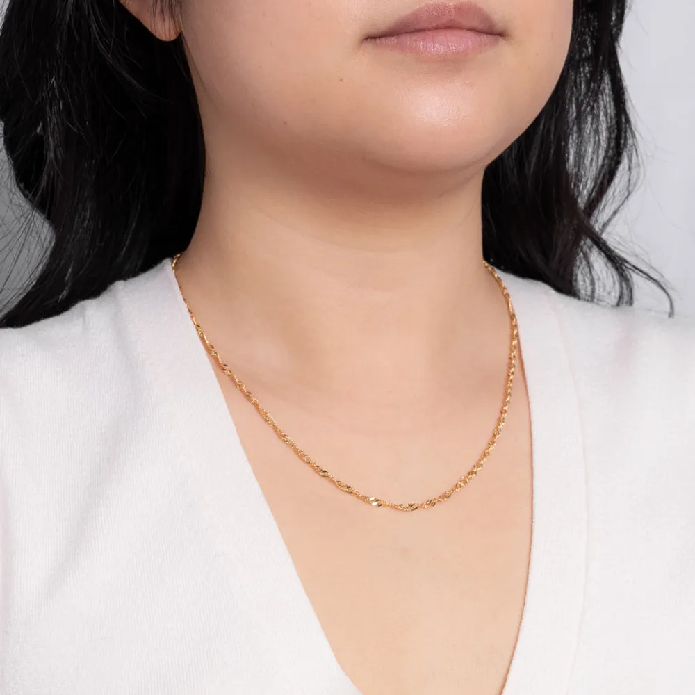 10K Yellow Gold 2.2mm Singapore Chain (18")