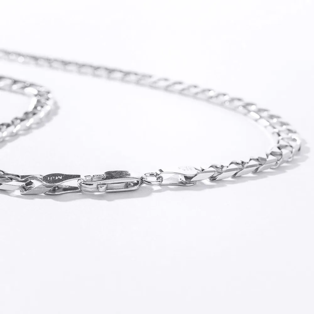 5.20mm Silver Square Curb Chain (22")