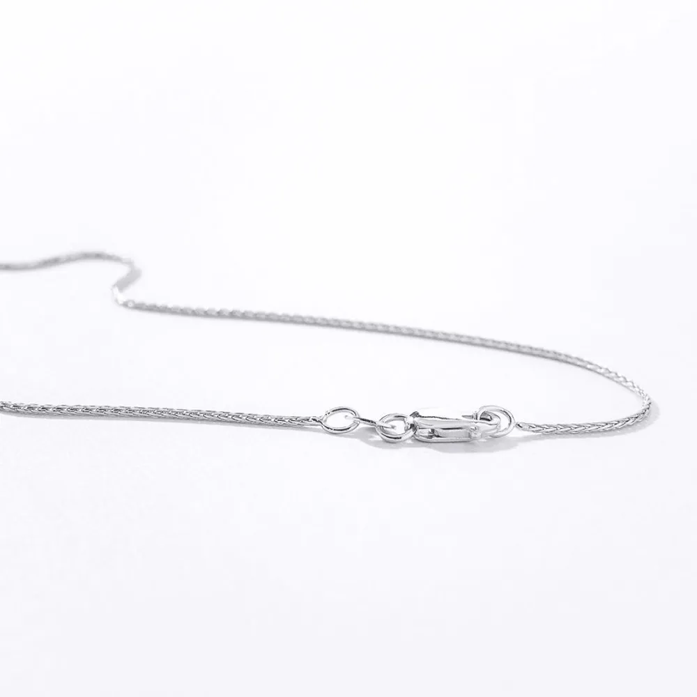 1.00 Diamond Cut Wheat Chain in 10K White Gold (18")