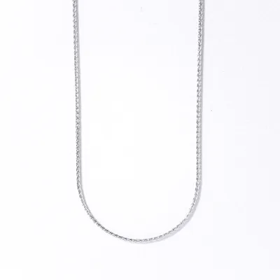 1.00 Diamond Cut Wheat Chain in 10K White Gold (18")