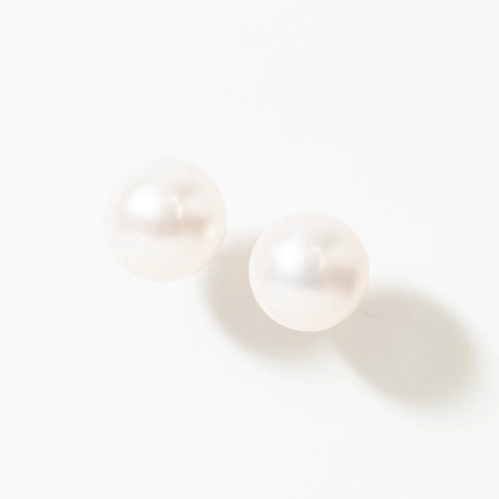 8.5-9mm Pearl Stud Earrings in 14K Yellow Gold