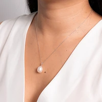10-11mm Single Pearl Pendant Necklace in 14K Gold