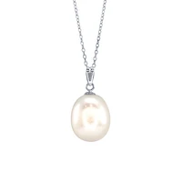10-11mm Single Pearl Pendant Necklace in 14K Gold