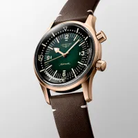 The Longines Legend Diver 42mm Green Dial Watch | L3.774.1.50.2