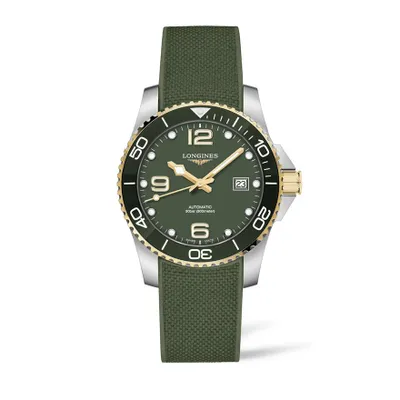 Longines HydroConquest Green Dial Green Strap Automatic Watch 41mm | L