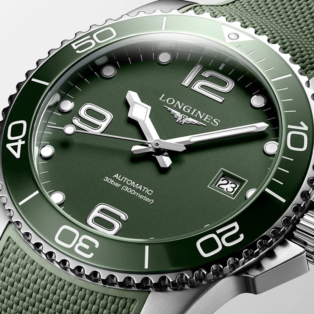 Longines HydroConquest 41mm Automatic Green Dial Men's Watch | L3.781.