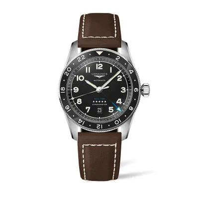Longines Spirit Zulu Time 42mm Automatic Black Dial Watch | L3.812.4.5