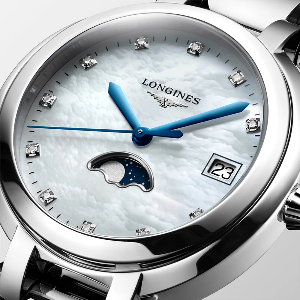 Longines PrimaLuna 34mm Quartz Watch | L8.116.4.87.6