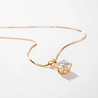 Lab Grown Diamond Necklace in 14K Yellow Gold ( ct tw
