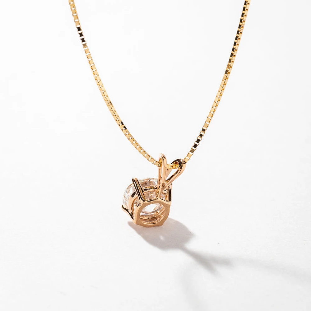 Lab Grown Diamond Necklace in 14K Yellow Gold ( ct tw
