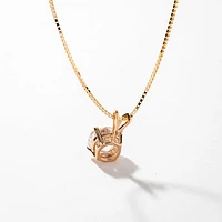 Lab Grown Diamond Necklace in 14K Yellow Gold ( ct tw