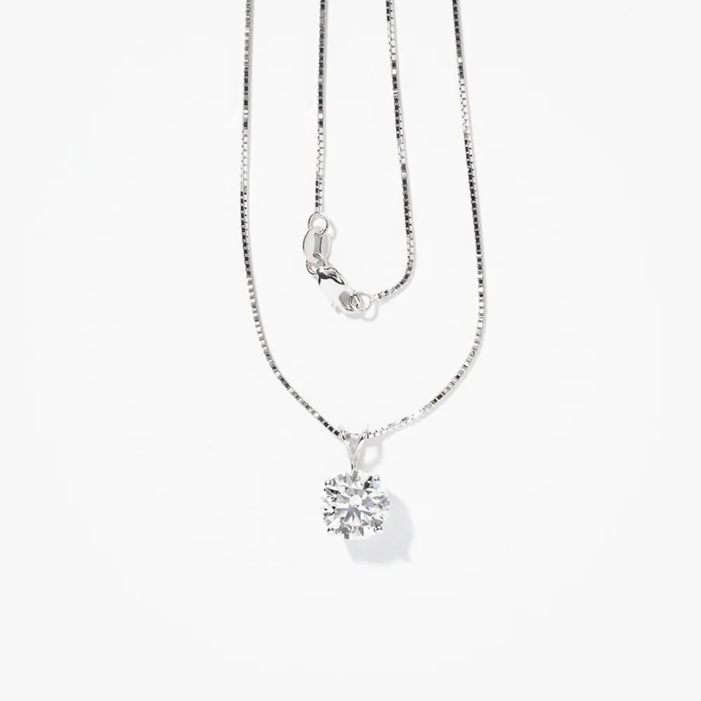 Lab Grown Diamond Necklace in 14K Gold ( ct tw