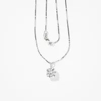 Lab Grown Diamond Necklace in 14K Gold ( ct tw