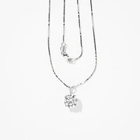 Lab Grown Diamond Necklace in 14K White Gold (1.50 ct tw)