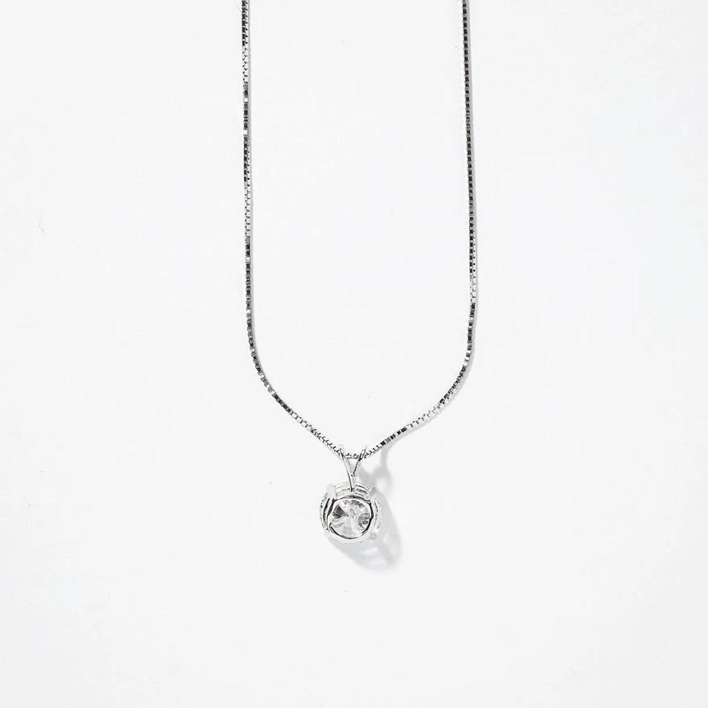 Lab Grown Diamond Necklace in 14K White Gold (2.00 ct tw)