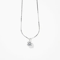 Lab Grown Diamond Necklace in 14K White Gold (1.50 ct tw)