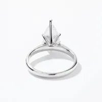 Lab Grown Pear Cut Diamond Engagement Ring 14K White Gold (2.00 ct