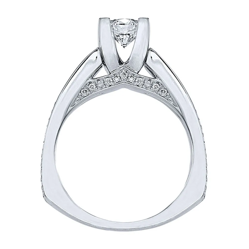 Lumina Diamond Engagement Ring 18K White Gold (1.11ct tw)