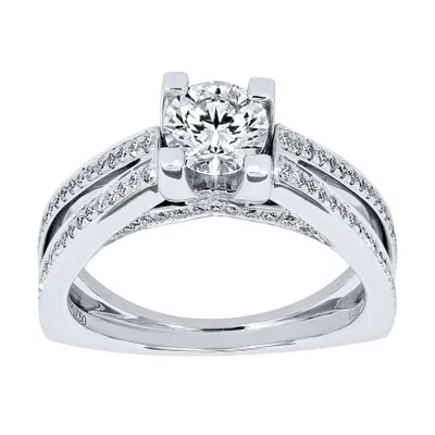 Lumina Diamond Engagement Ring 18K White Gold (1.11ct tw)