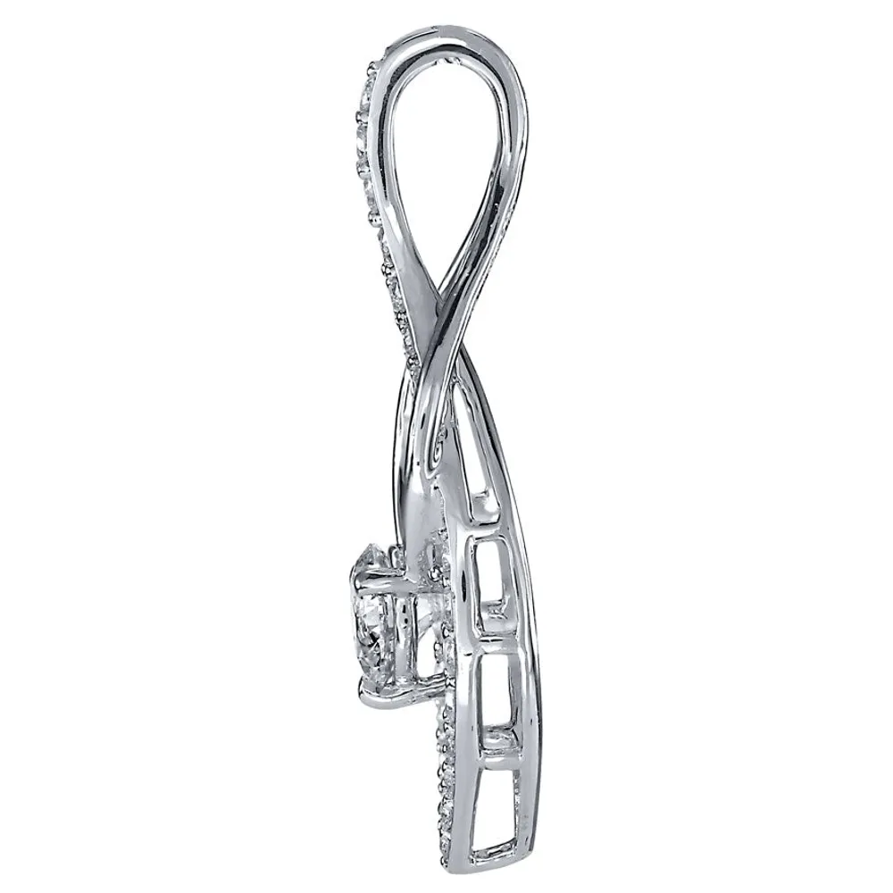 Lumina Ideal Cut Diamond 18K Pendant in White Gold (0.56ct tw)