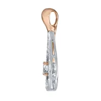 Lumina Ideal Cut Diamond 18K Pendant in White and Rose Gold (0.69ct tw