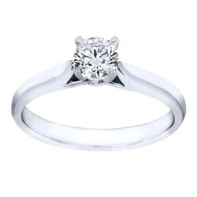 Lumina Ideal Cut Diamond Classic Solitaire Engagement Ring 19K Whit