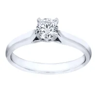 Lumina Ideal Cut Diamond Classic Solitaire Engagement Ring 19K Whit