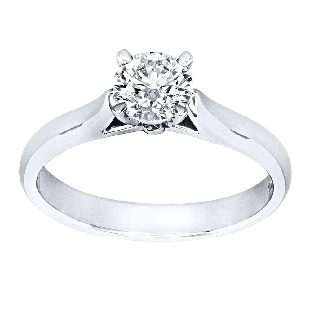 Lumina Ideal Cut Diamond Classic Solitaire Engagement Ring 19K Whit