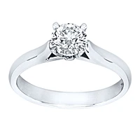 Lumina Ideal Cut Diamond Classic Solitaire Engagement Ring 19K Whit