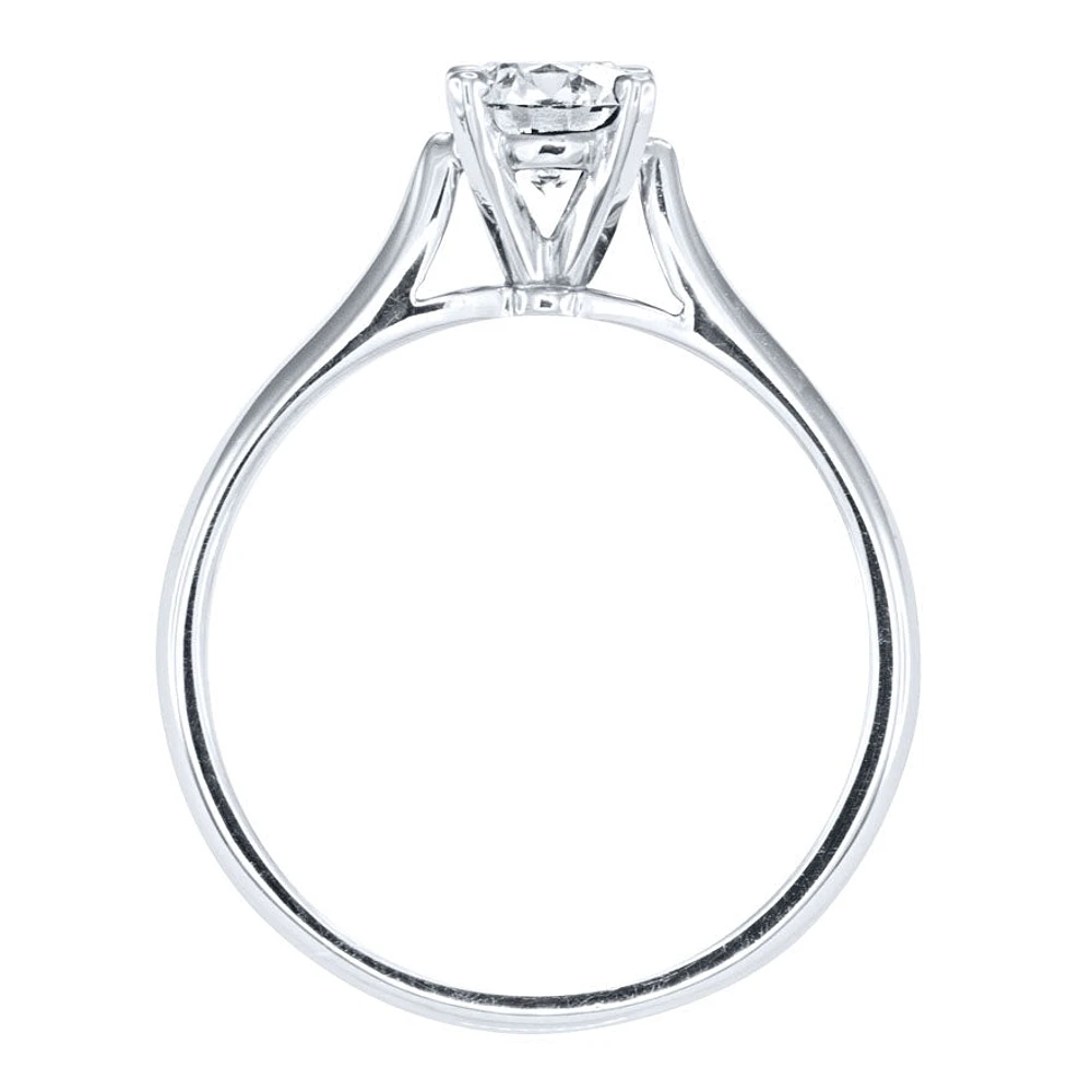 Lumina Ideal Cut Diamond Classic Solitaire Engagement Ring 19K Whit