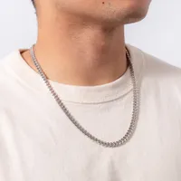 6mm Silver Cuban Chain (22")