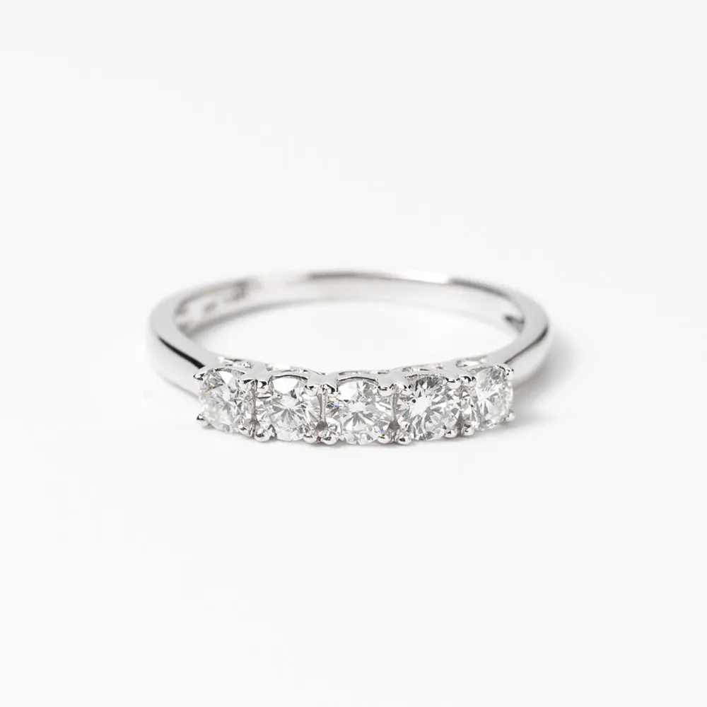 Claw Set Diamond Anniversary Band 14K White Gold (0.50 ct tw)