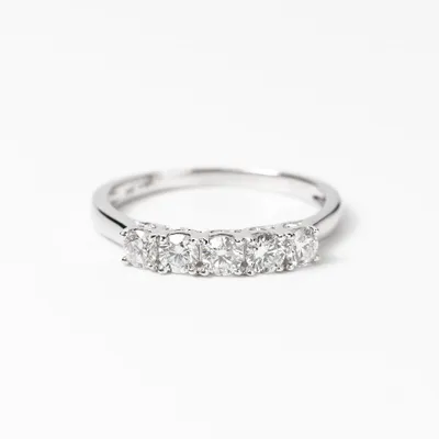 Claw Set Diamond Anniversary Band 14K White Gold (0.50 ct tw)