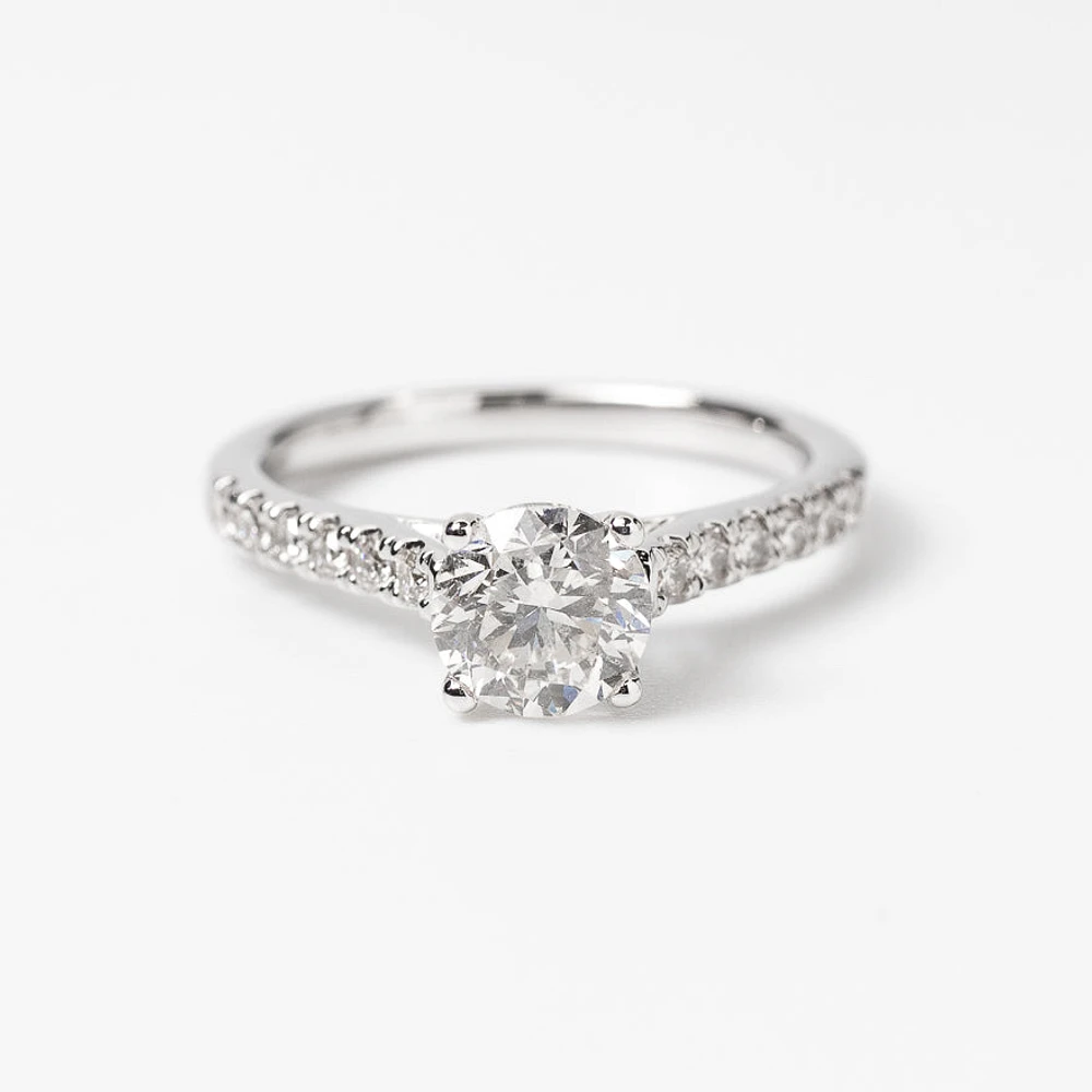 Diamond Engagement Ring 14K White Gold (1.25 ct tw)