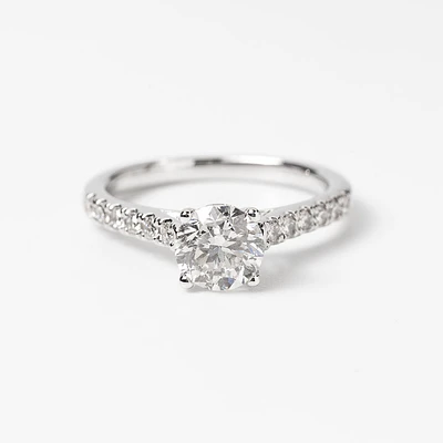 Diamond Engagement Ring 14K White Gold (1.25 ct tw)