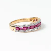 Ruby and Diamond Ring 14K Yellow Gold