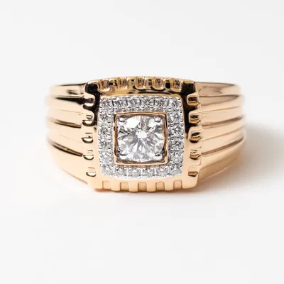 Gents Diamond Ring 10K Yellow Gold (0.70 ct tw)