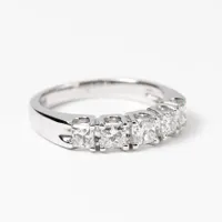 Princess Cut Diamond Anniversary Band 14K White Gold (1.00 ct tw)