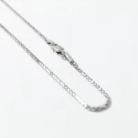 10K Diamond Cut White Gold Round 1.3mm Wheat Chain (20")