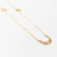 Star and Moon Chain Necklace in 10K Yellow Gold