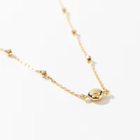 Ball Pendant Necklace in 10K Yellow Gold
