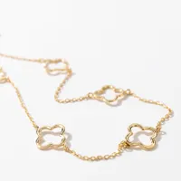 Open Flower Necklace in 10K Yellow Gold