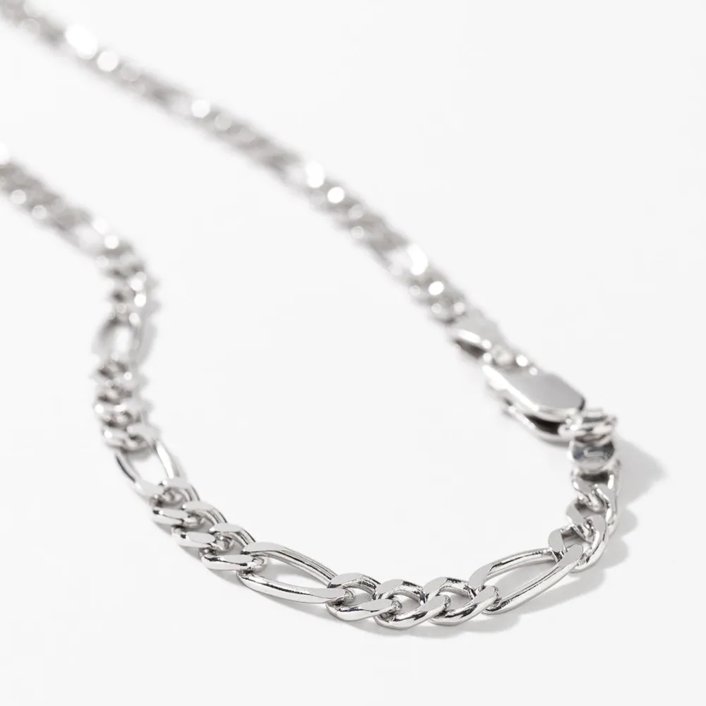 4mm Silver Figaro Chain (18”)