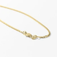 10K Yellow Gold Square 1.00mm Wheat Chain (20")