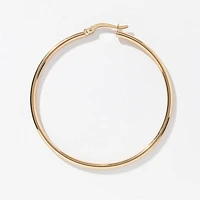 2mmx40mm Tube Hoop Earrings in 10K Yellow Gold