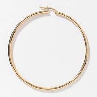 50mm Tube Hoop Earrings in 10K Yellow Gold
